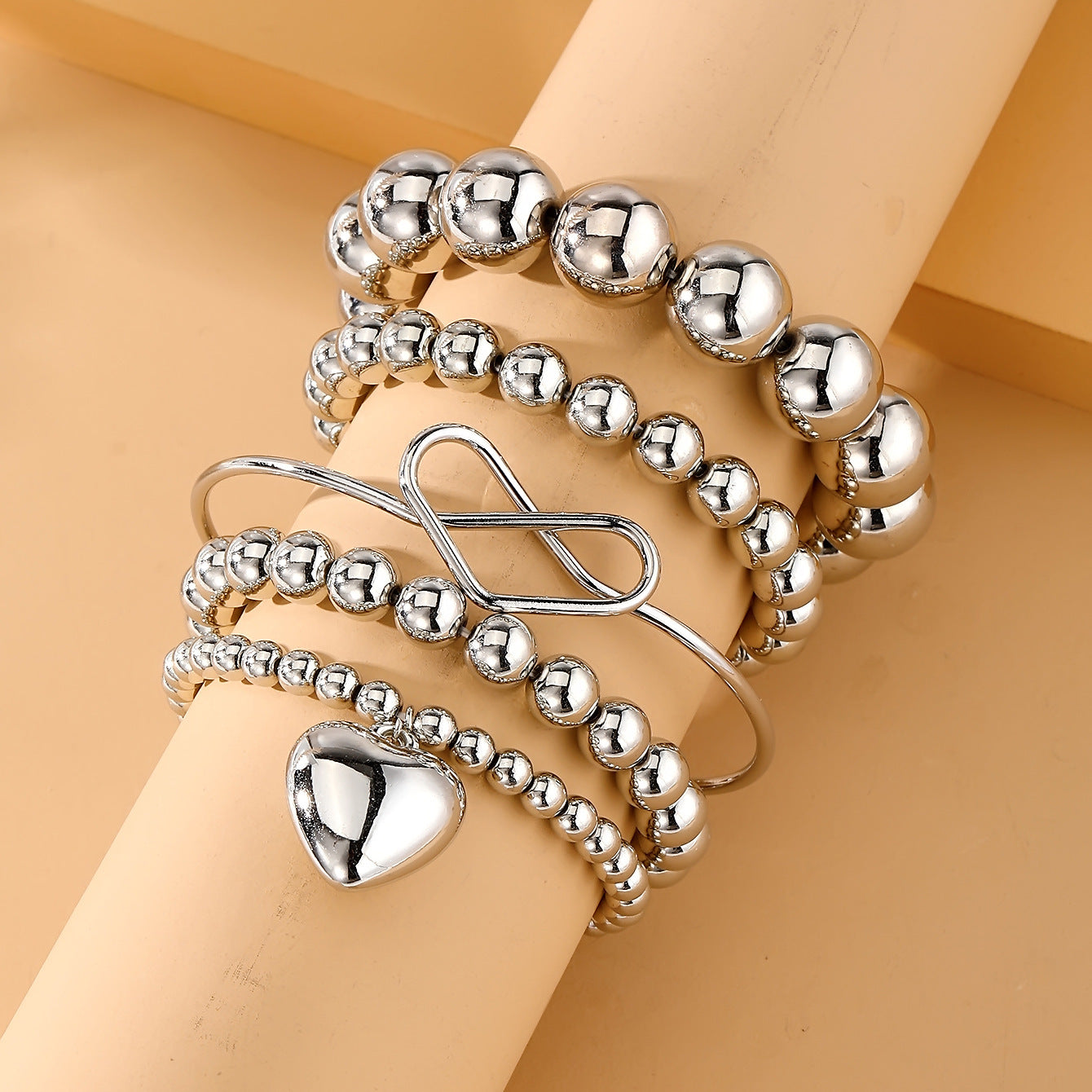 Ball Bracelet 3-piece Set Exaggerated Multi-layer - Saharakart