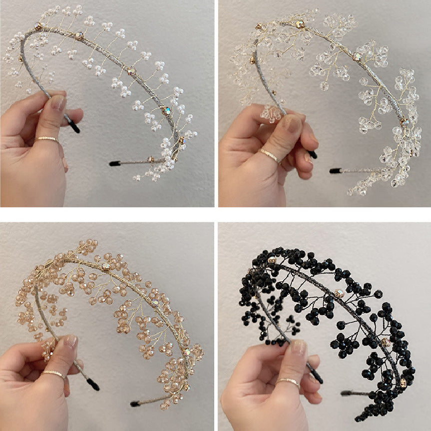 Versatile And Elegant Going Out Headdress Hair Accessories Temperament Retro Bridal Headband Brand: aeac