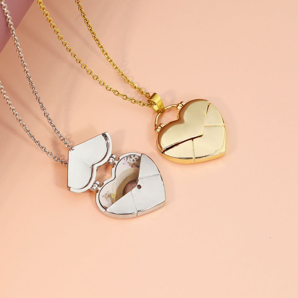 Creative DIY Heart Pendant Love Photo Box Necklace Brand: aeac