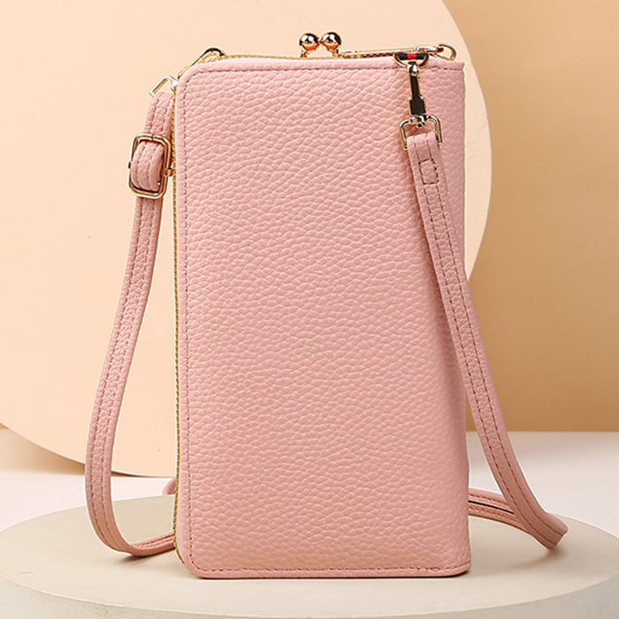 Flower Embroidery Phone Bag With Lock Buckle Outdoor Long Wallet Fashion Shoulder And Crossbody Bags Brand: aeac