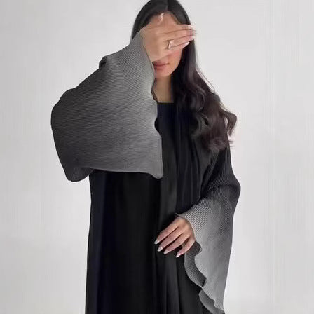 Pleated Long Shawl Women's Fashionable Elegant Gradient Cardigan Brand: aeac