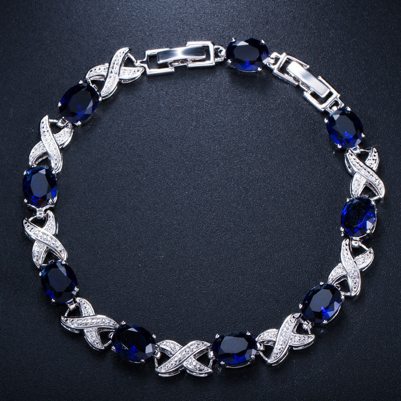 Korean Fashion Trend Bracelet High-Grade AAA Zircon Multi-Color Optional Brand: aeac