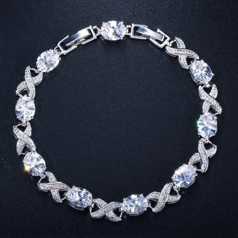 Korean Fashion Trend Bracelet High-Grade AAA Zircon Multi-Color Optional Brand: aeac