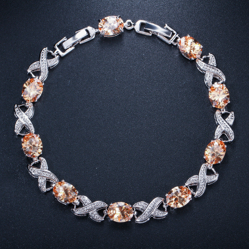 Korean Fashion Trend Bracelet High-Grade AAA Zircon Multi-Color Optional Brand: aeac