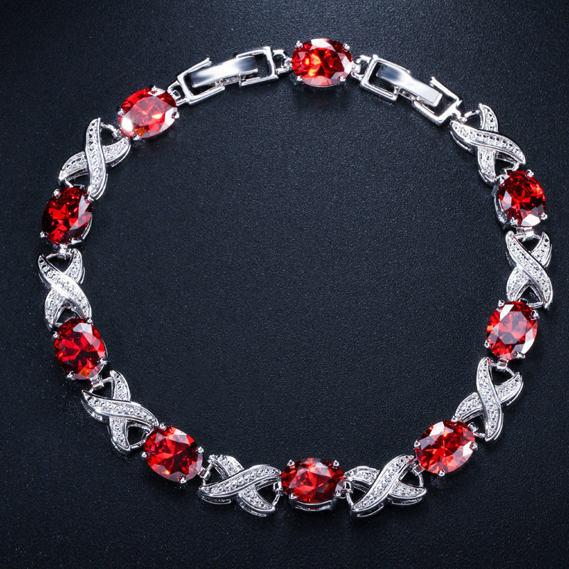 Korean Fashion Trend Bracelet High-Grade AAA Zircon Multi-Color Optional Brand: aeac