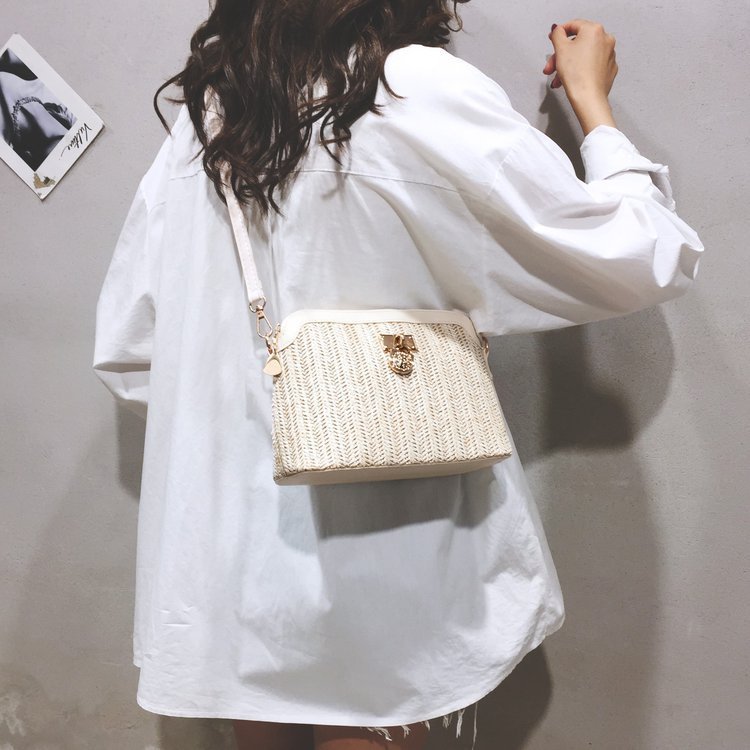 Linen Woven Shell PU Shoulder Messenger Bag Brand: aeac