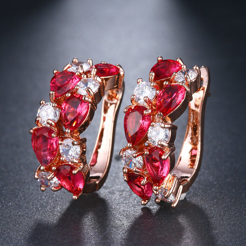 Women's colorful zircon earrings Brand: aeac