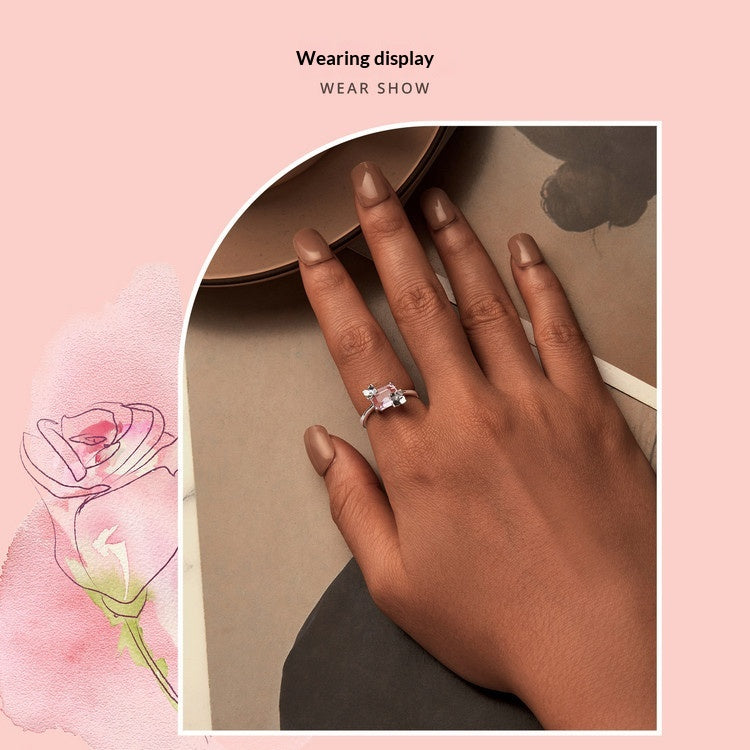 Elegant Flower Ring With A Luxurious Main Stone Brand: aeac