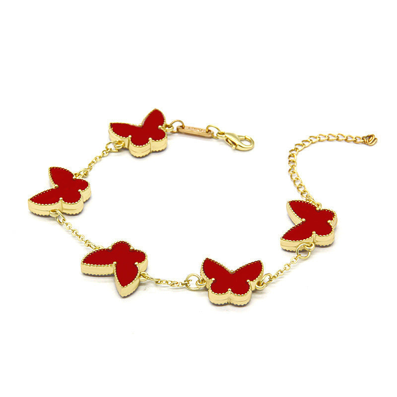 Double Sided Butterfly Heart Bracelet – Fashion Jewelry Brand: aeac