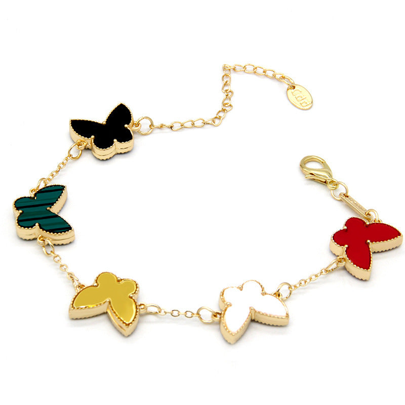 Double Sided Butterfly Heart Bracelet – Fashion Jewelry Brand: aeac