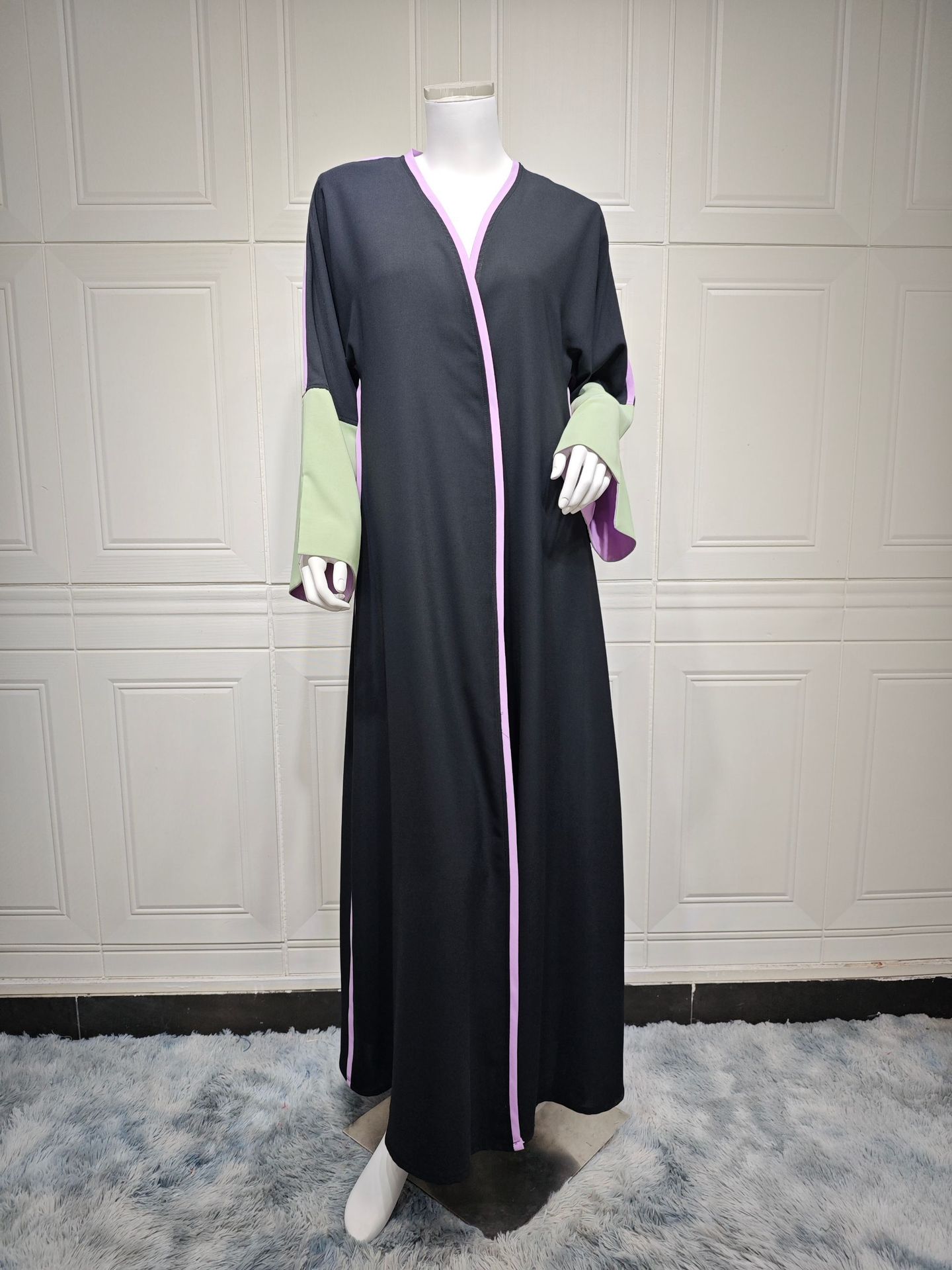 Fashion Middle East Stitching Large Sleeves Cardigan Dubai Elegant Dress Brand: aeac