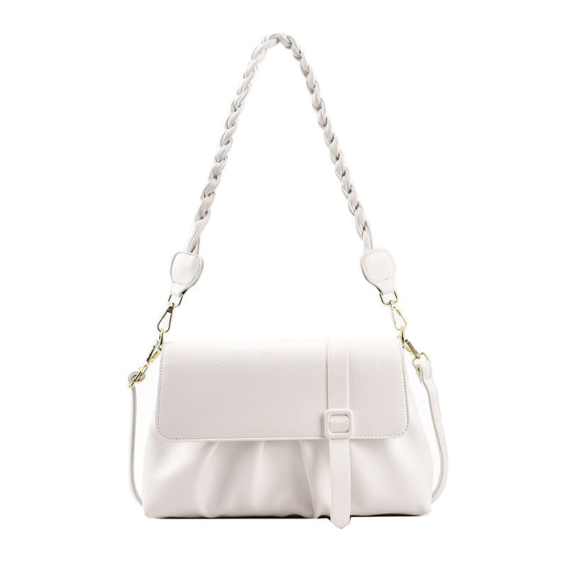 Pure Color PU Folds Trendy Personality Simple Shoulder Bag Brand: aeac