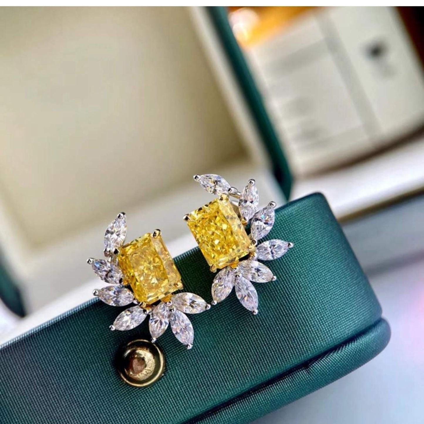 Citrine Tourmaline Socialite Style Stud Earrings Brand: aeac