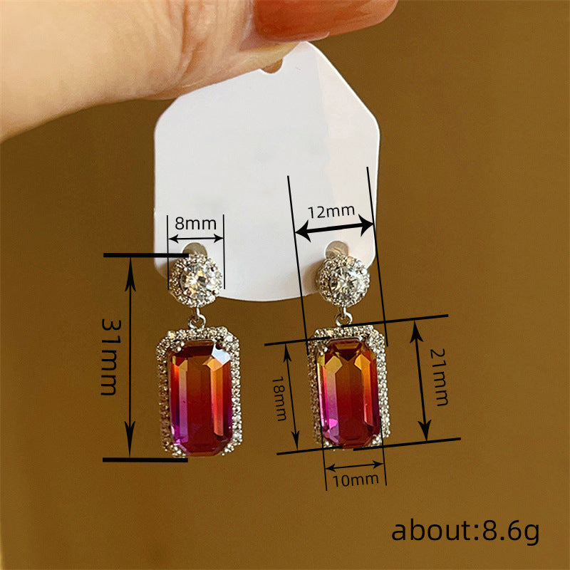 Earrings Women's Colorful Eye-catching Geometric Ornament Brand: aeac
