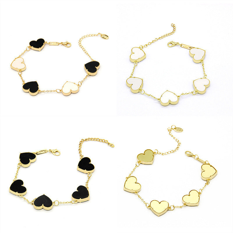 Double Sided Butterfly Heart Bracelet Fashion Bracelet Brand: aeac