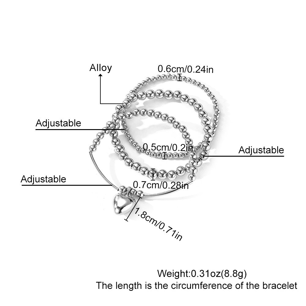 Ball Bracelet 3-piece Set Exaggerated Multi-layer - Saharakart