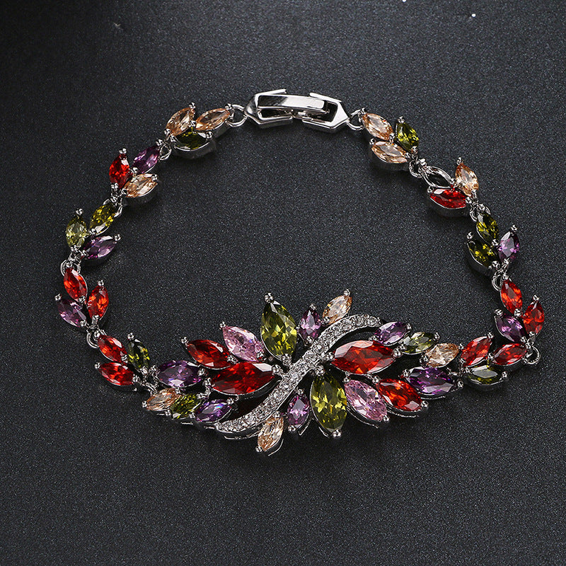 Ice Linghua Zircon Dinner Bracelet Brand: aeac