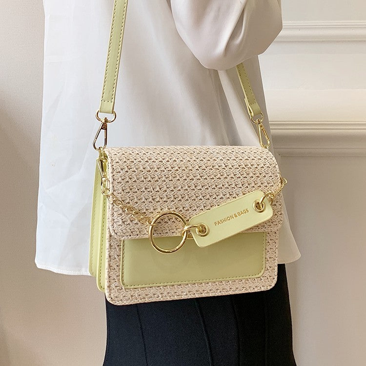 New Fashion Single Shoulder Crossbody Women's Braided Small Square Bag Brand: aeac