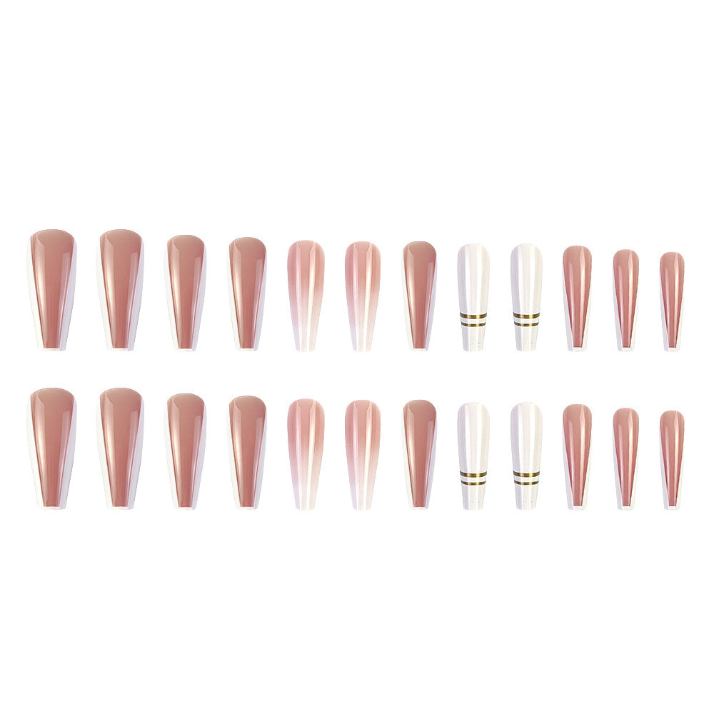 Women's Simple French Gradient Nail Sticker Brand: aeac