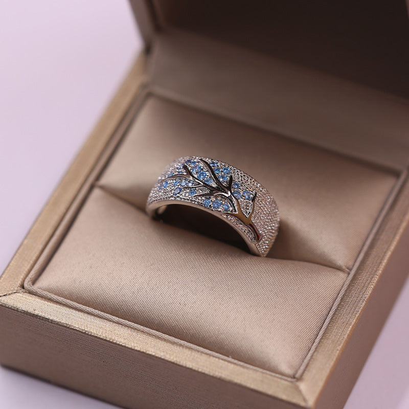 Forest Department Vintage Old Handmade Drip Glaze Design Leaf Twig Ring Brand: aeac