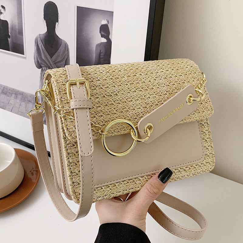 New Fashion Single Shoulder Crossbody Women's Braided Small Square Bag Brand: aeac
