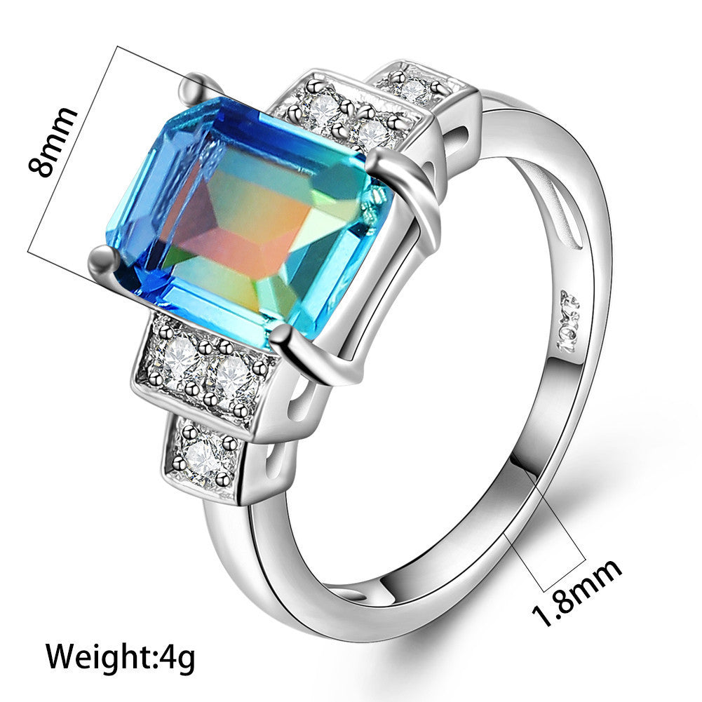 Cross-border E-commerce Hot Accessories Women's Tourmaline Ring Jewelry Brand: aeac