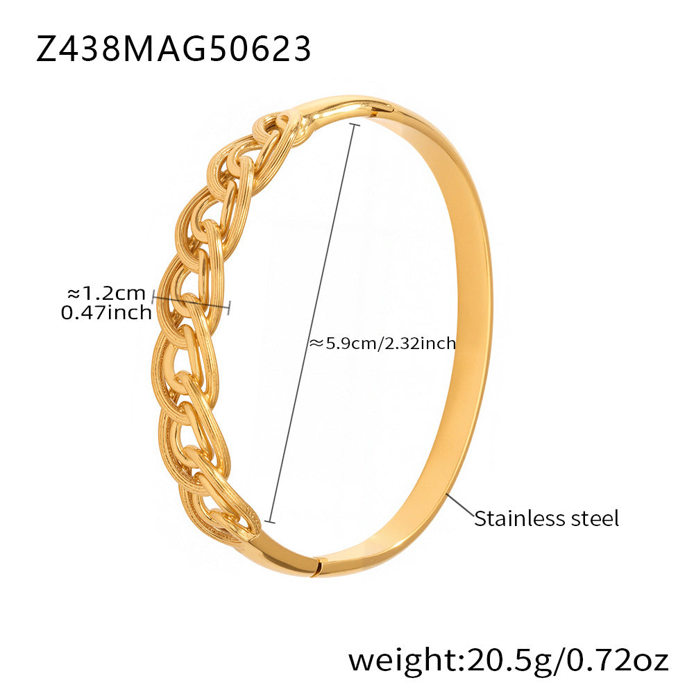High-end Stainless Steel Zircon Bracelet Brand: aeac