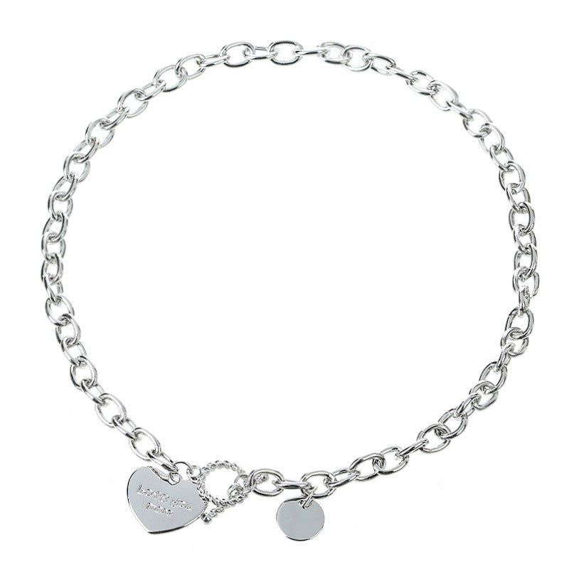 Titanium Steel No Fading Necklace Girls Love Accessories Brand: aeac