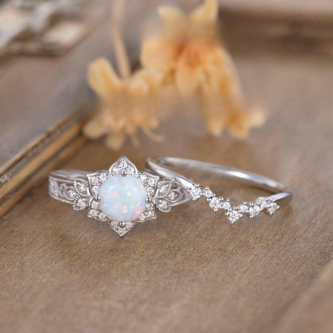 Opal Ring Fashion Minority Design Brand: aeac