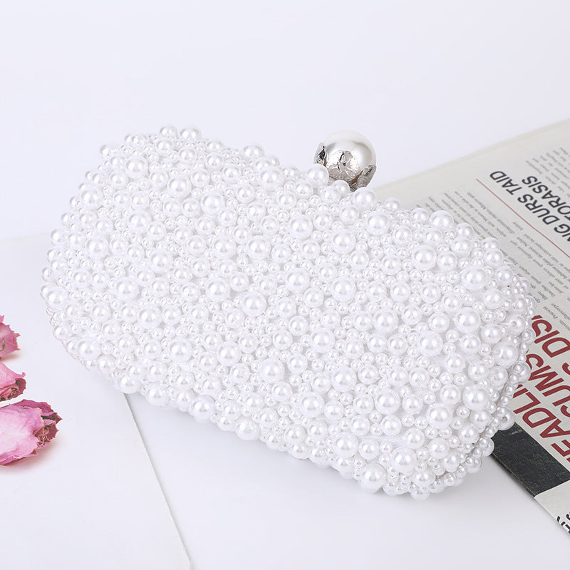 Women's Pearl Dinner Bag Soft Surface Lock Clutch Brand: aeac