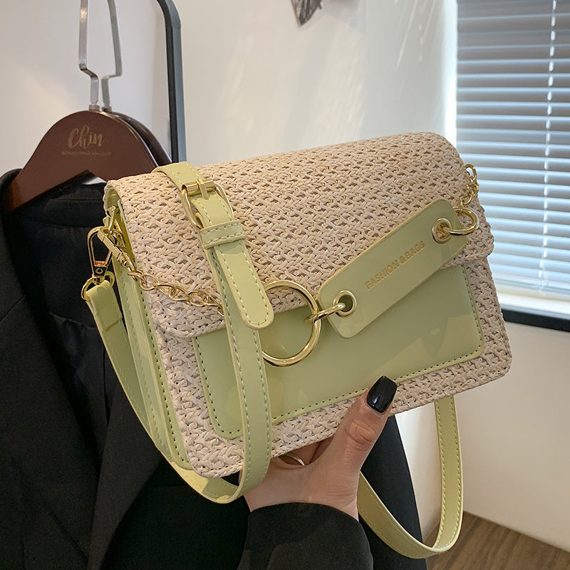 New Fashion Single Shoulder Crossbody Women's Braided Small Square Bag Brand: aeac