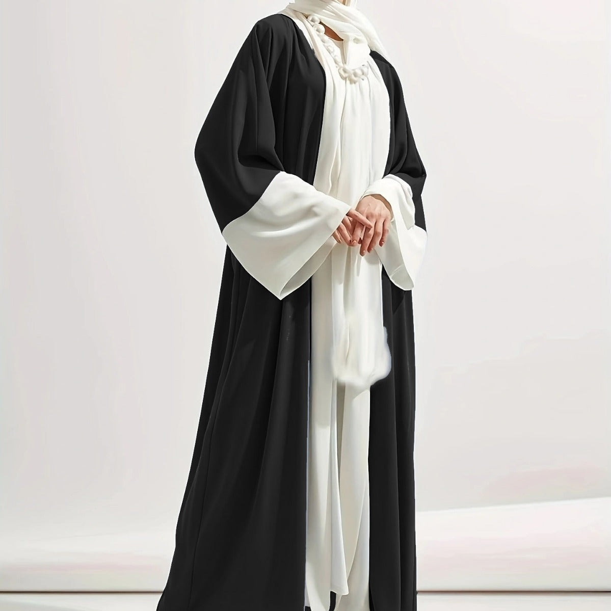 Clothing Contrast Color Cardigan Djellaba Brand: aeac