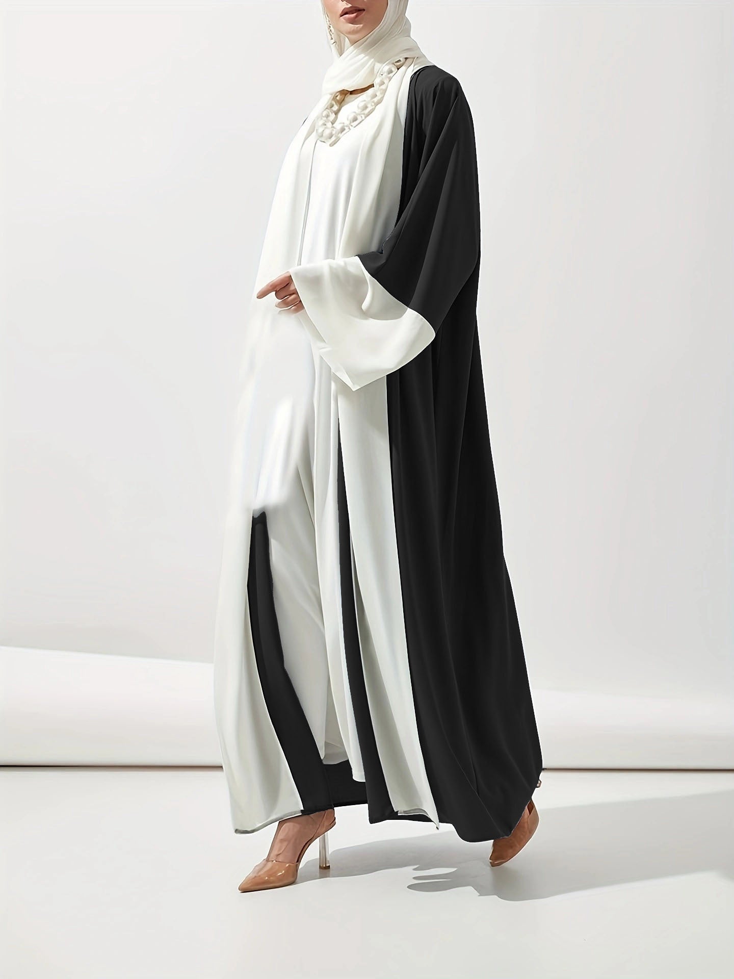 Clothing Contrast Color Cardigan Djellaba Brand: aeac