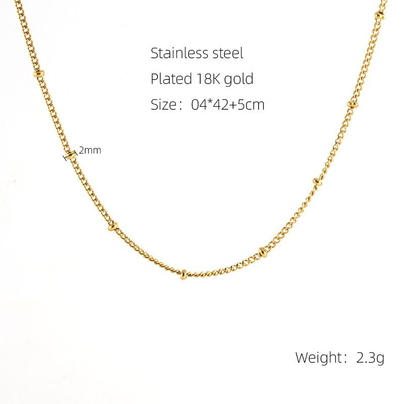 Finished Chain S Chain Clip Bead Necklace Jewelry Necklace Brand: aeac