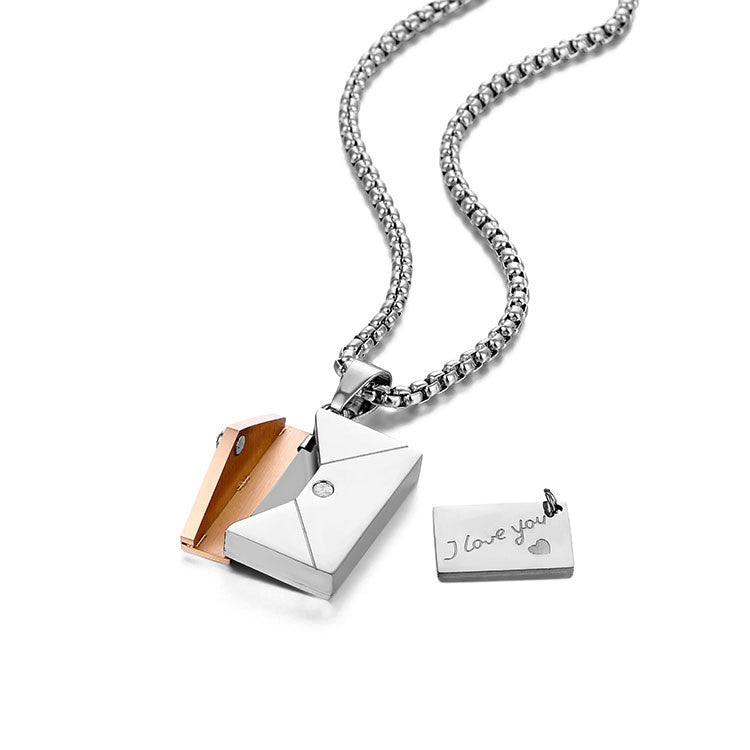 Envelope Stainless Steel Necklace And Pendant Brand: aeac