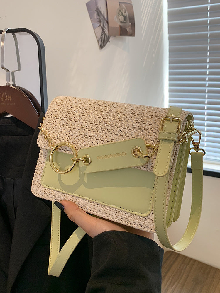 New Fashion Single Shoulder Crossbody Women's Braided Small Square Bag Brand: aeac