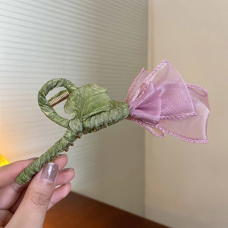 Tulip Flower Hair Clip Korean Style Sweet Back Head Brand: aeac