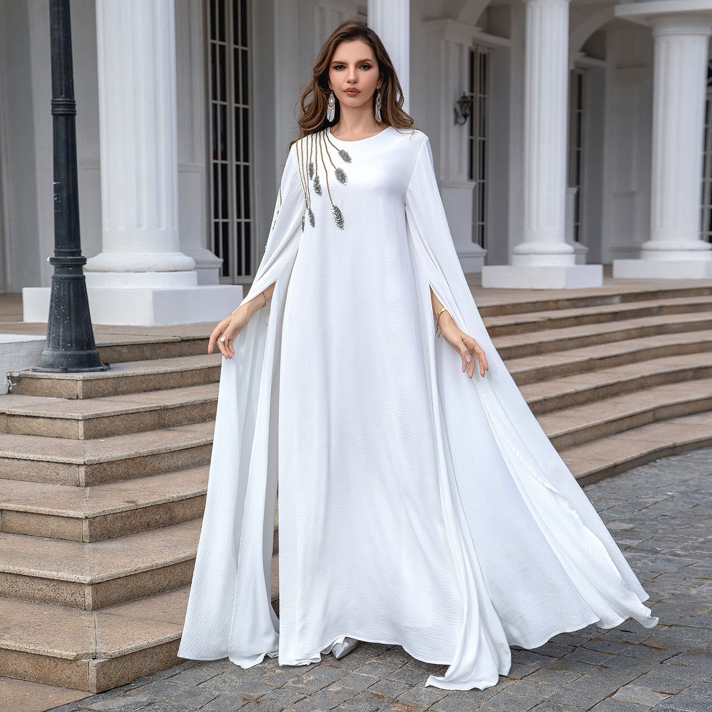 Muslim Robe Abaya Embroidered Women's Robe Evening Gown Brand: aeac