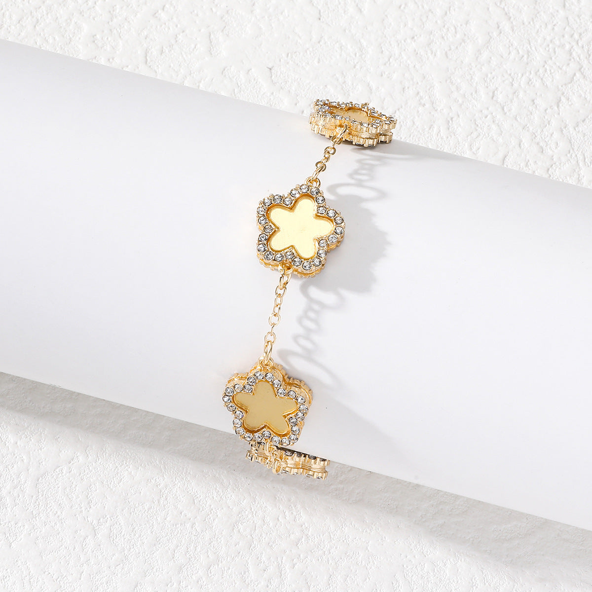 Diamond Star Petal Bracelet – Elegant Fashion Temperament Jewelry for Women Brand: aeac