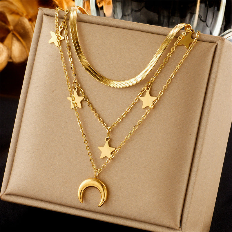 Diamond Square Pendant Titanium Steel Twin Necklace Brand: aeac