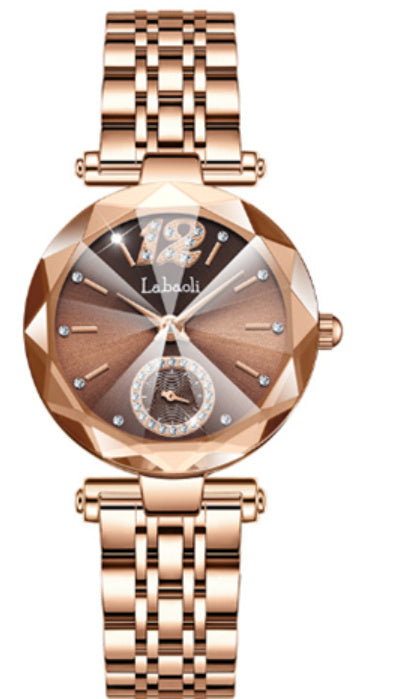 Women's Fashionable Multi-pronged Gradient Glass With Diamond Face Watch Brand: aeac