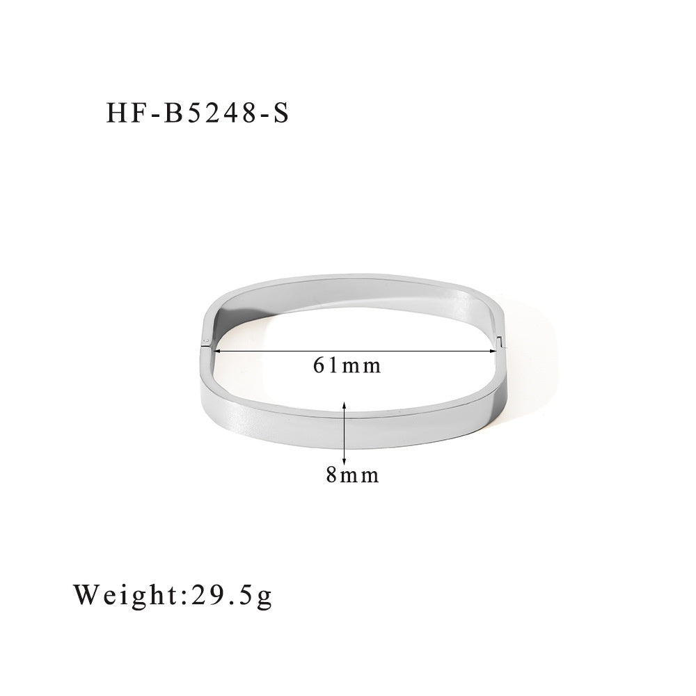 Stainless Steel Gold Plating Mirror Polishing Personality Ladies' Bracelet Brand: aeac