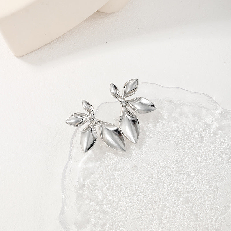 Irregular Metal Flower Women's Earrings Brand: aeac
