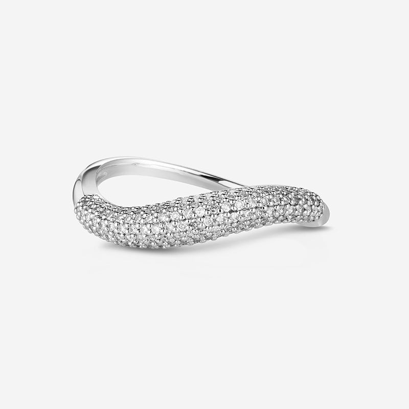 S925 Sterling Silver Classic Geometric Element Simple Bracelet Micro Setting Ring Brand: aeac