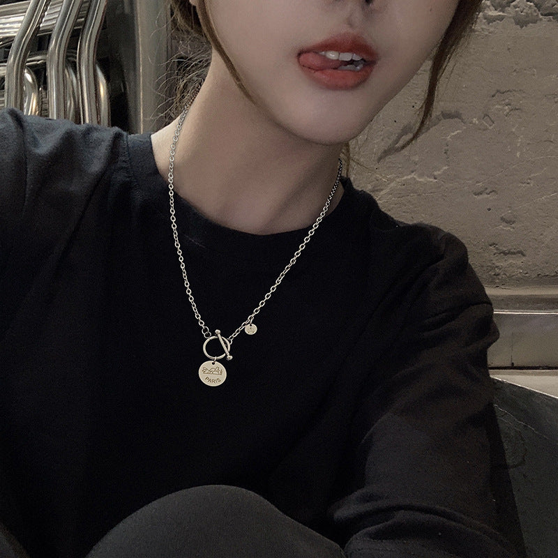 Titanium Steel No Fading Necklace Girls Love Accessories Brand: aeac