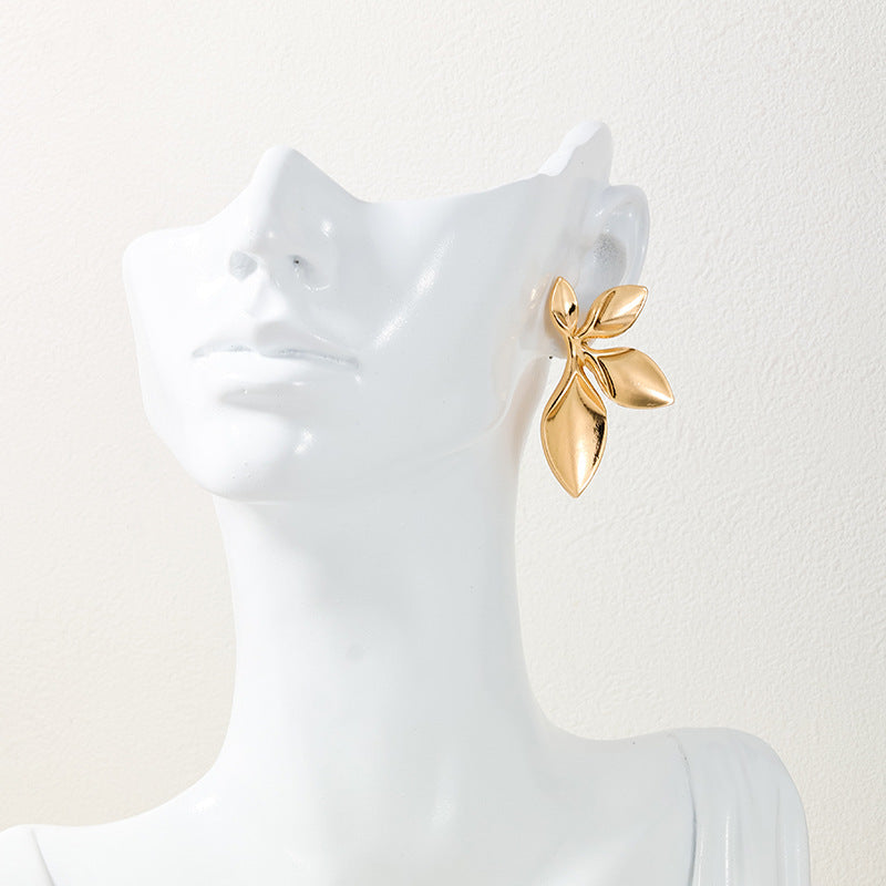Irregular Metal Flower Women's Earrings Brand: aeac