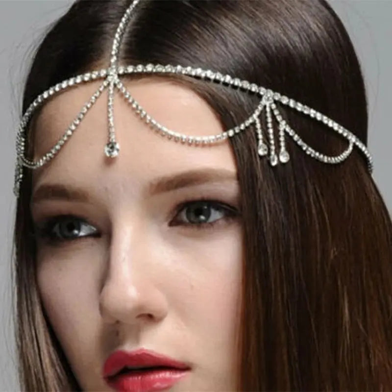 Tassel Niche Rhinestone Hair Accessories Bridal Headdress Jewelry Brand: aeac