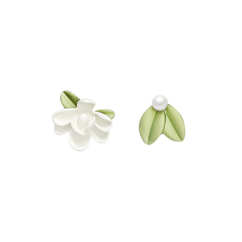 925 Silver Needle Asymmetric Pearl Earrings Female Brand: aeac