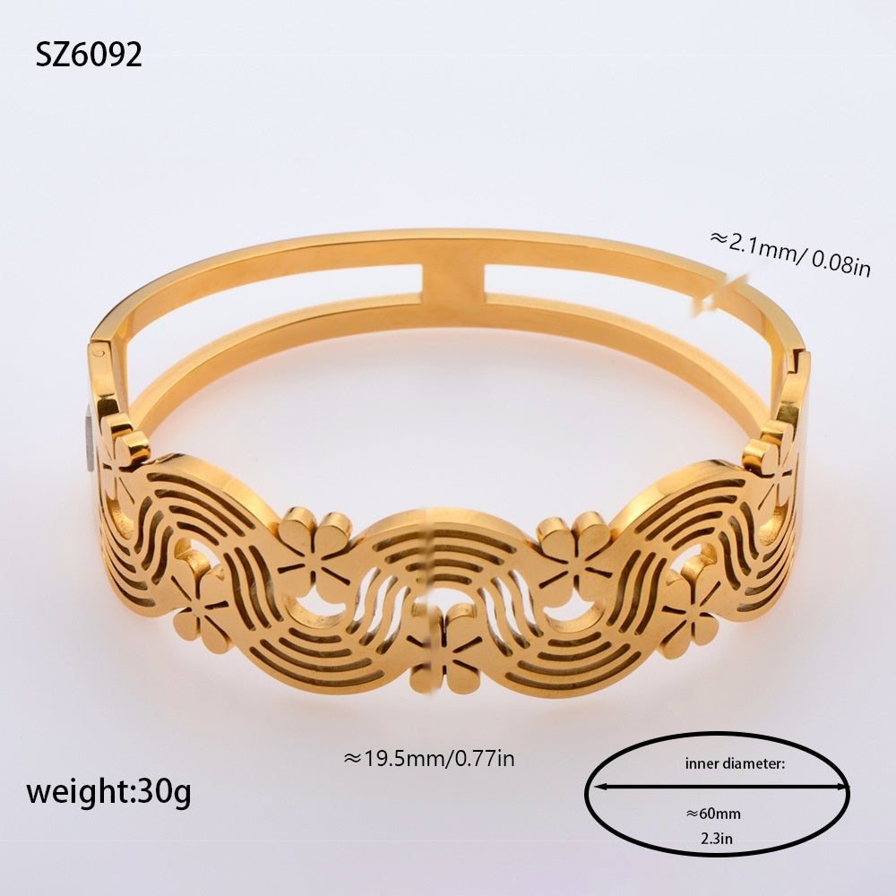 18K Retro Popular Titanium Steel Bracelet Brand: aeac