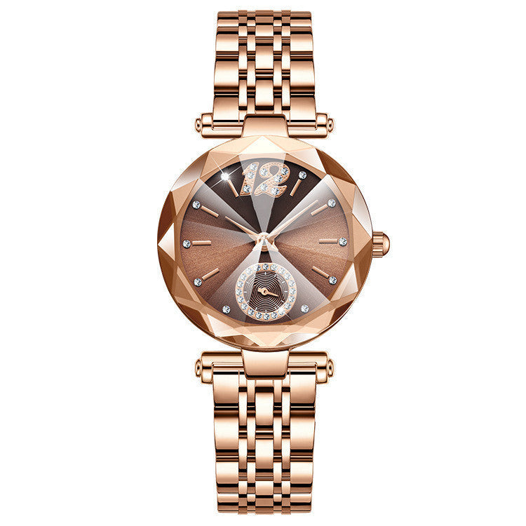Women's Fashionable Multi-pronged Gradient Glass With Diamond Face Watch Brand: aeac
